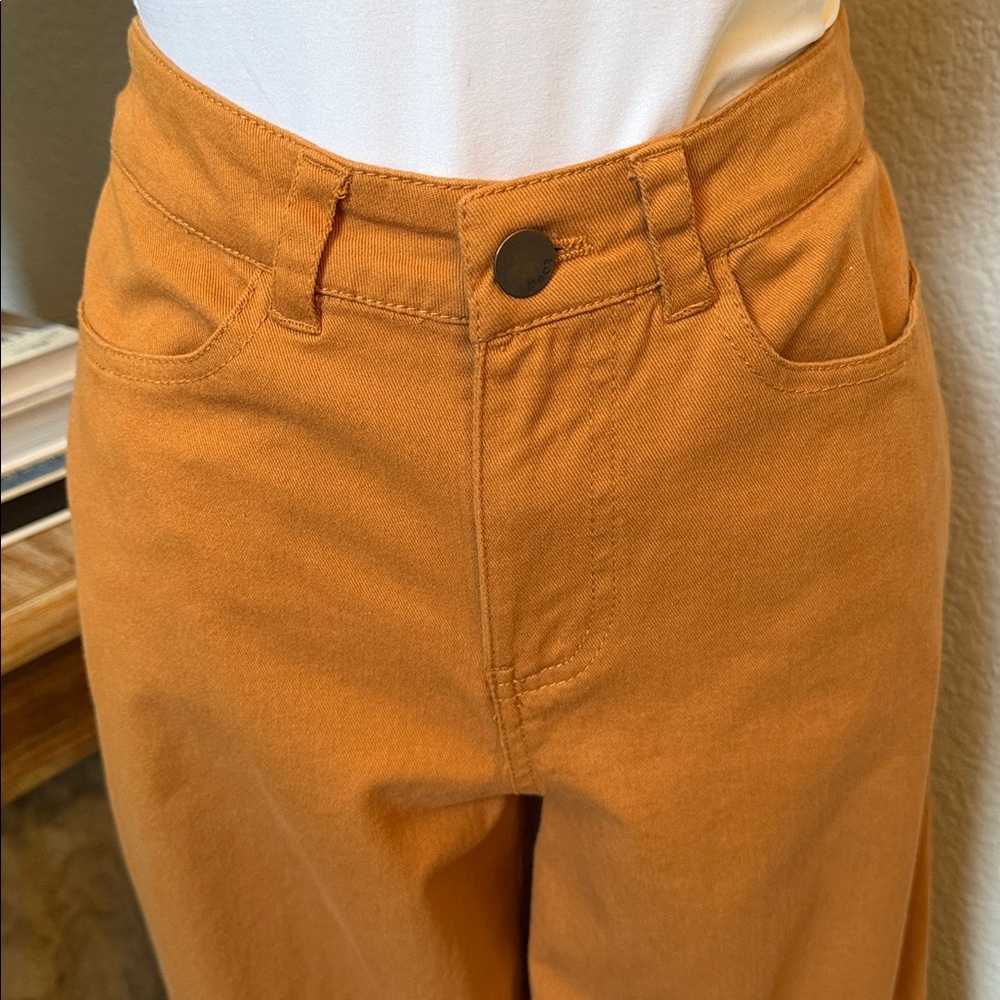PACT Organic Cotton Stretch Twill Denim Wide Leg Pant Size Small - Picture 3 of 8